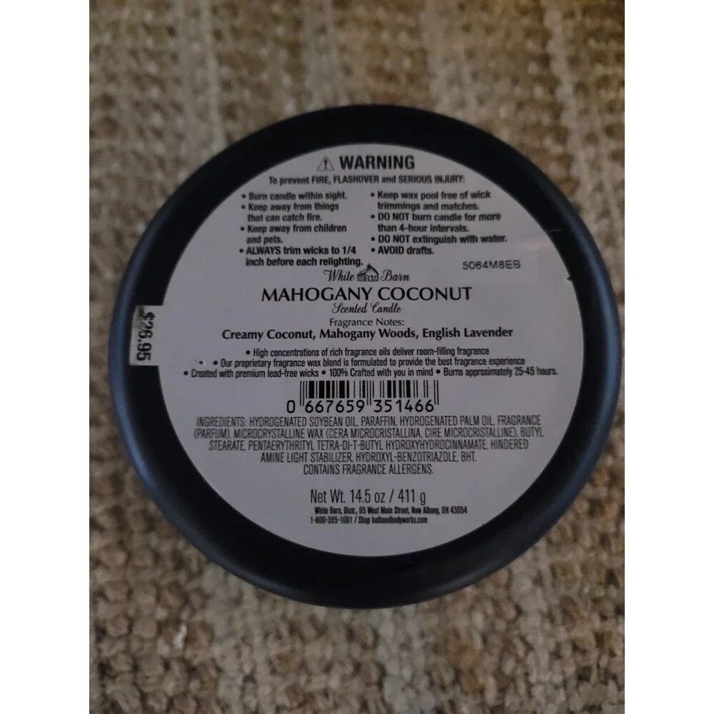 Mahogany Coconut - Bath and Body Works 3-wick Candle